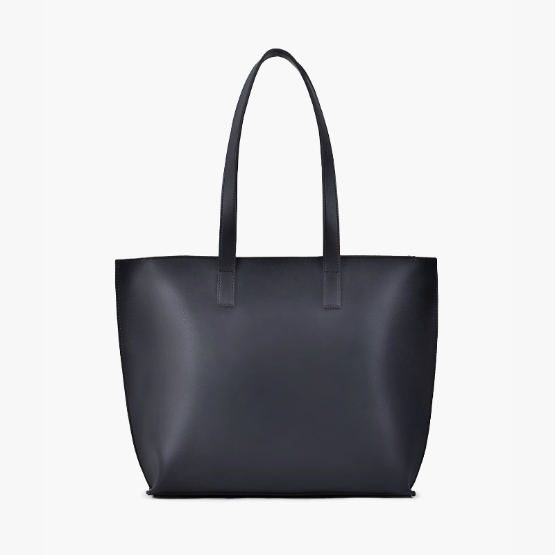 Elegant Black Long-Handle Tote Bag